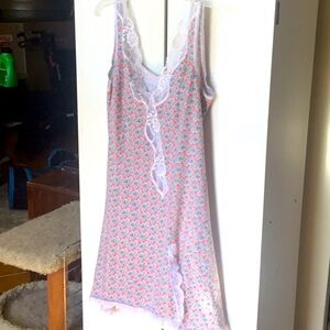 Floral Nightgown with lace insert